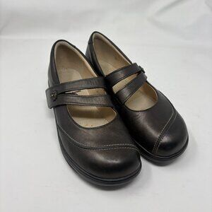 Finn Comfort Mary Jane Shoes Brown Leather Comfort Walking Size 7